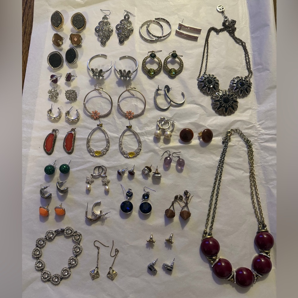 Liz Claiborne Silver and Gold Earrings necklaces Collection